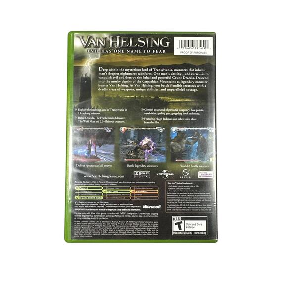 Van Helsing (Original Xbox, 2004) - Tested & Working. Complete - Picture 6 of 6